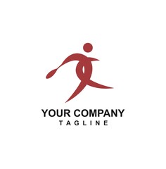 simple badminton or tennis team competition logo and vector icon