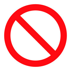Not Allowed vector icon. A flat illustration design used for Not Allowed icon, on a white background.