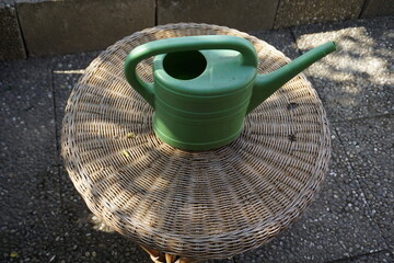 watering can in garden