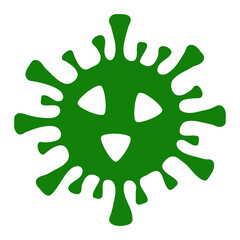 Covid-19 Virus vector icon. A flat illustration design used for Covid-19 Virus icon, on a white background.