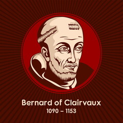 Bernard of Clairvaux (1090-1153) was a French abbot and a major leader in the revitalization of Benedictine monasticism through the nascent Order of Cistercians.