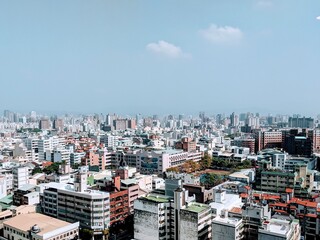 Fototapeta premium Overlook of the city in Yilan County, Taiwan