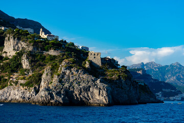 Fototapeta na wymiar Italy, Campania, Amalfi Coast - 14 August 2019 - Glimpse of the Amalfi coast