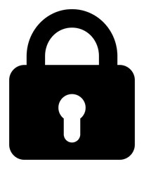Lock vector icon. A flat illustration design used for Lock icon, on a white background.