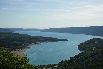 View of Sainte-Croix lake between the Verdon Gorges, France