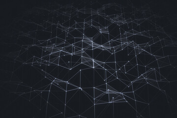 Abstract dark polygonal backdrop.