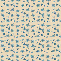 Blue arrows and hearts. Simple seamless children's pattern for fashionable prints, textiles, wallpaper, patterns, covers, surfaces, gift wrapping, scrapbooking.