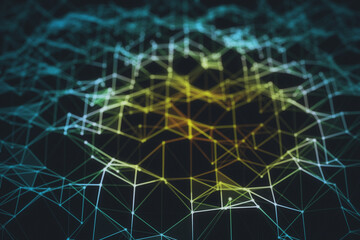 Obraz premium Abstract glowing color polygonal wallpaper.