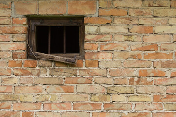 old brick wall and window