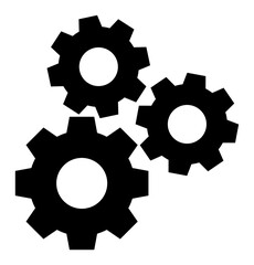 Gear Mechanism vector icon. A flat illustration design used for Gear Mechanism icon, on a white background.