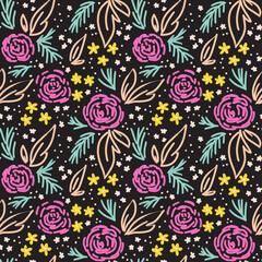 Rose garden repeating pattern