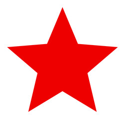 Fototapeta premium Red Star vector illustration. A flat illustration design used for Red Star icon, on a white background.