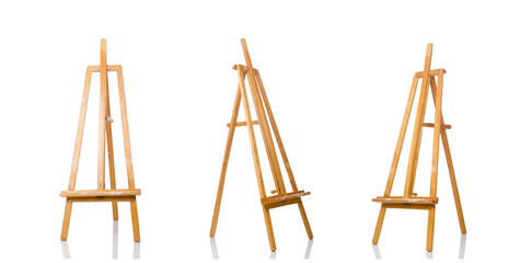 Easel isolated on the white background