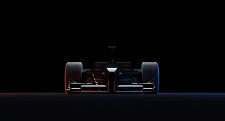 Keuken foto achterwand Formule 1 Zwarte F1-auto, voorste foto.