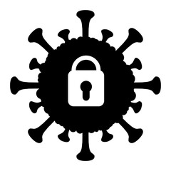 Covid Lockdown vector illustration. A flat illustration design used for Covid Lockdown icon, on a white background.