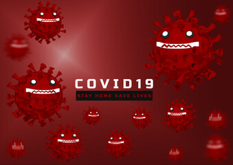 covid19 background red