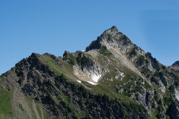 summit peak on ridge in Glacier Peak Wilderness