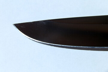 knife blade on a white background