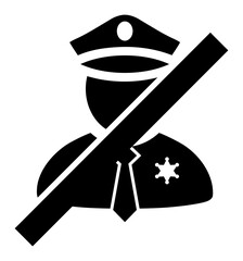 Frorbidden Police Man raster illustration. A flat illustration design used for Frorbidden Police Man icon, on a white background.