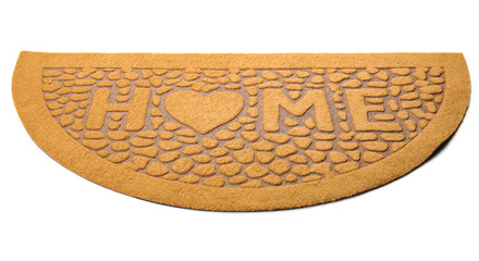 Door mat on white background