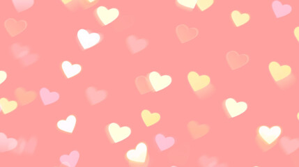 hearts seamless pattern sweet heart love pink background	
