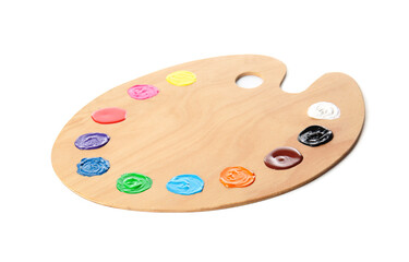 Artist's palette on white background