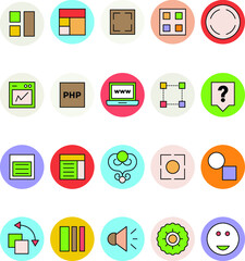 Design and Development Vector Icons