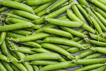 Tasty fresh peas as background