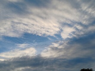 Blue sky background with white clouds