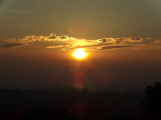 sunset in the mountains