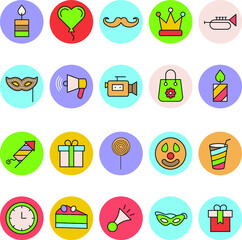 Celebration and Party Vector Icons 