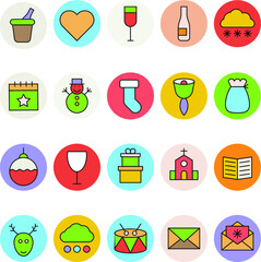 Christmas Colored Vector Icons
