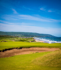 golf course in Nova Scotia overlooking the Atlantic Ocean
