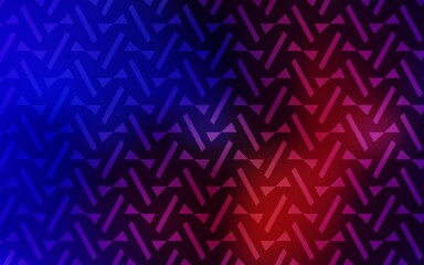 Dark Blue, Red vector background with triangles, lines.