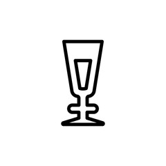 Milkshake glass concept line icon. Simple element illustration. Milkshake glass concept outline symbol design from Bar set. Can be used for web and mobile
