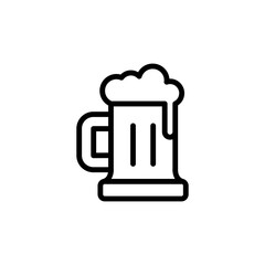 Beer glass concept line icon. Simple element illustration. Beer glass concept outline symbol design from Bar set. Can be used for web and mobile