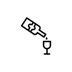 Beer, glass concept line icon. Simple element illustration. Beer, glass concept outline symbol design from Bar set. Can be used for web and mobile