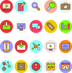 SEO and Marketing Vector Icons