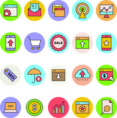 SEO and Marketing Vector Icons