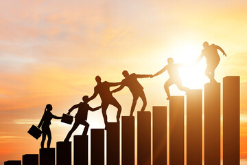 Concept of mentoship and support in business