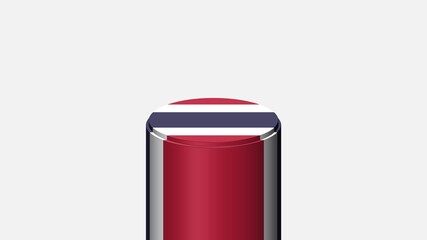 3D CYLINDER SHAPE NATIONAL FLAG : Thailand