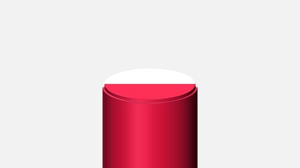 3D CYLINDER SHAPE NATIONAL FLAG : Poland