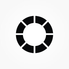 Casino icon. poker chip trendy