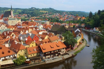 Fototapeta na wymiar View of the old town of Cesky Krumlov