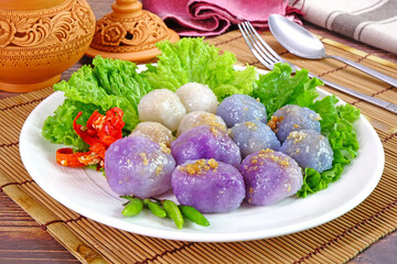 Thai food / Thai snack : Tapioca balls with pork filling