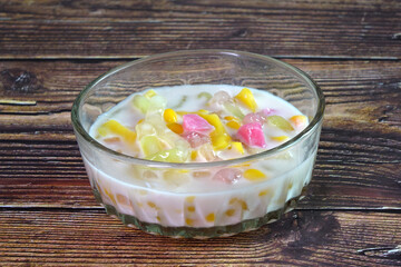 Thai iced dessert (Ruam Mit), popular Thai dessert in summer