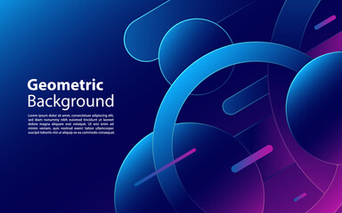 Abstract background with geometric gradient circle. Graphic design element