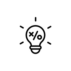 Creative, bulb concept line icon. Simple element illustration. Creative, bulb concept outline symbol design from Business strategy set. Can be used for web and mobile