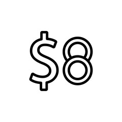 Money concept line icon. Simple element illustration. Money concept outline symbol design from Business strategy set. Can be used for web and mobile