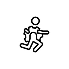 Gear, businessman concept line icon. Simple element illustration. Gear, businessman concept outline symbol design from Business strategy set. Can be used for web and mobile